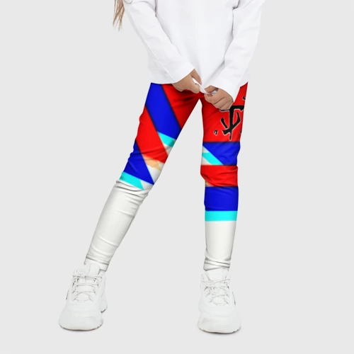 Детские леггинсы 3D с принтом Doom geometry cyber sport - картинка 3 Детские леггинсы 3D Doom geometry cyber sport - фото 3