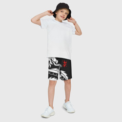 Детские спортивные шорты 3D Doom dragon steel - фото 2
