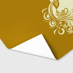 Бумага для упаковки 3D Жар-птица в золотом - фото 2