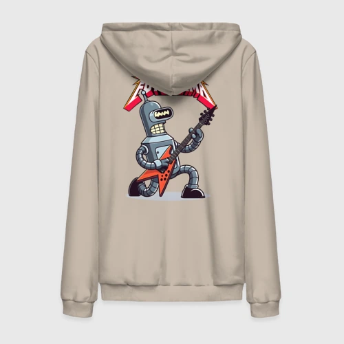 Мужская толстовка на молнии хлопок Bender bending robot from rock group Futurama
