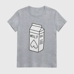 Женская футболка хлопок Milk - Milf 