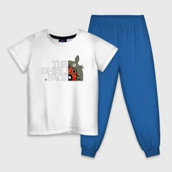 Детская пижама с белой футболкой The ghibli face Totoro