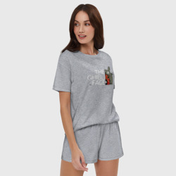 Женская пижама с шортиками хлопок The ghibli face Totoro - фото 2
