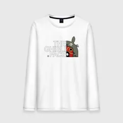 Мужской лонгслив хлопок The ghibli face Totoro