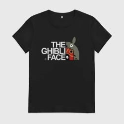 Женская футболка хлопок The ghibli face Totoro