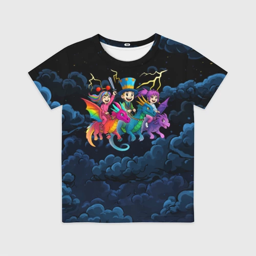 Папа и дочки на драконах