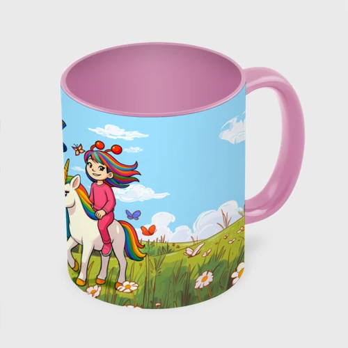 Папа и дочки на единорогах