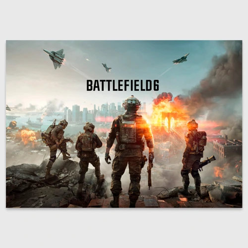 Поздравительная открытка Солдаты из Battlefield 6