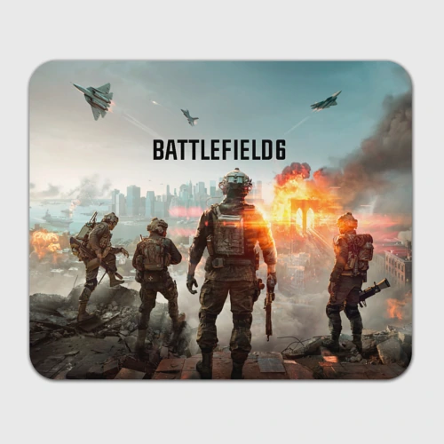Прямоугольный коврик для мышки Солдаты из Battlefield 6