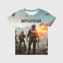 Детская футболка 3D Солдаты из Battlefield 6