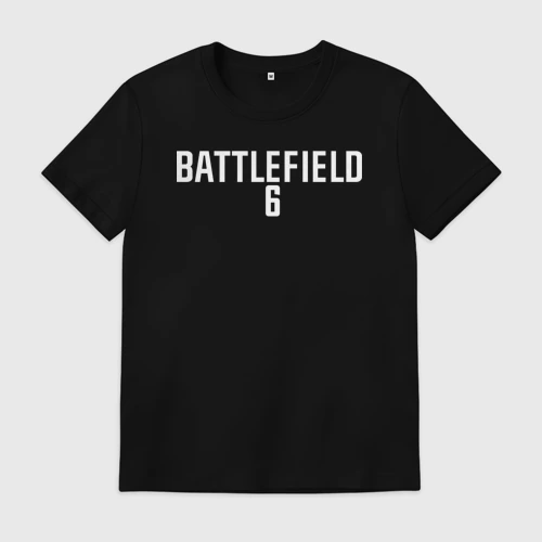 Мужская футболка хлопок с принтом Battlefield 6 logo, вид спереди #2