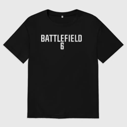Женская футболка хлопок Oversize Battlefield 6 logo
