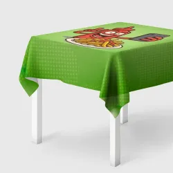 Скатерть 3D Кетчуп делает селфи с картошкой фри