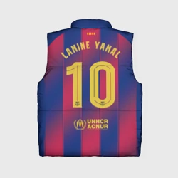 Женский жилет утепленный 3D Ламин Ямаль, Барселона домашняя форма 2025 2026