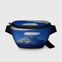 Поясная сумка 3D Эльбрус с облаками