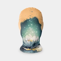 Маска карнавальная 3D Лилия на оранжевом градиенте