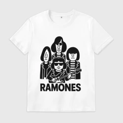 Мужская футболка хлопок Ramones силуэты