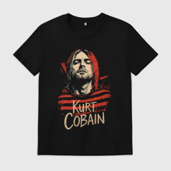 Мужская футболка хлопок Курт Кобейн с надписью