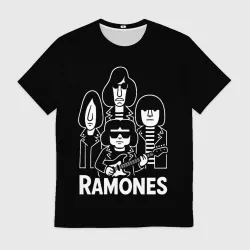 Мужская футболка 3D Ramones, силуэты