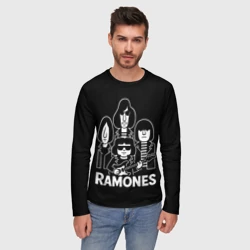 Мужской лонгслив 3D Ramones, силуэты - фото 2