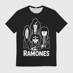 Мужская футболка 3D Ramones, силуэты
