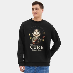 Мужской свитшот oversize без начеса хлопок The Cure рок группа - фото 2