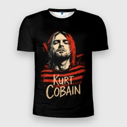 Мужская футболка 3D Slim Курт Кобейн, Нирвана