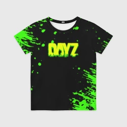 Детская футболка 3D Dayz кислотное краски логотип