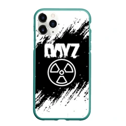Чехол для iPhone 11 Pro Max матовый Dayz белые краски лого