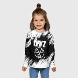 Детский лонгслив 3D Dayz белые краски лого - фото 2