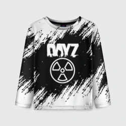Детский лонгслив 3D Dayz белые краски лого