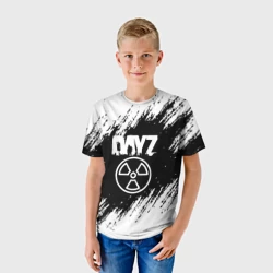 Детская футболка 3D Dayz белые краски лого - фото 2