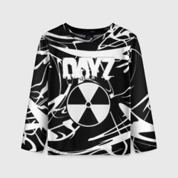 Детский лонгслив 3D Dayz белые краски лого