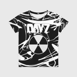 Детская футболка 3D Dayz белые краски лого