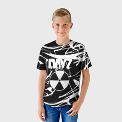 Детская футболка 3D Dayz белые краски лого - фото 2