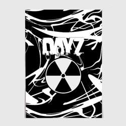 Постер Dayz белые краски лого