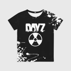 Детская футболка 3D Dayz брызги белых красок