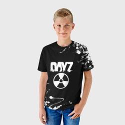 Детская футболка 3D Dayz брызги белых красок - фото 2
