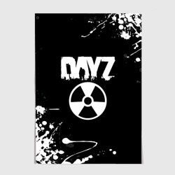 Постер Dayz брызги белых красок