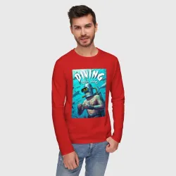 Мужской лонгслив хлопок Bender - diving never alone - фото 2
