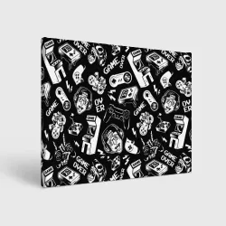 Холст прямоугольный Retro gamer pattern 