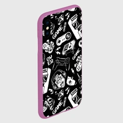 Чехол для iPhone XS Max матовый Retro gamer pattern  - фото 2
