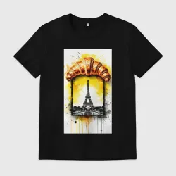 Мужская футболка хлопок Paris Croissant 2