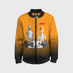 Детский бомбер 3D Механик Бендер и пилот формулы 1 Фрай