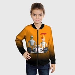 Детский бомбер 3D Механик Бендер и пилот формулы 1 Фрай - фото 2