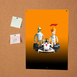 Постер Механик Бендер и пилот формулы 1 Фрай - фото 2