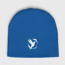 Женская шапка демисезонная Колибри в вихре белой краски