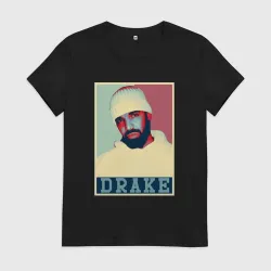 Женская футболка хлопок Rapper Drake
