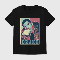 Мужская футболка хлопок Drake rapper