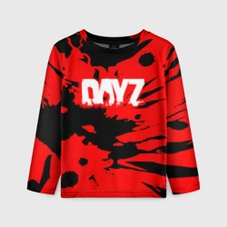 Детский лонгслив 3D Dayz текстура краски монстр